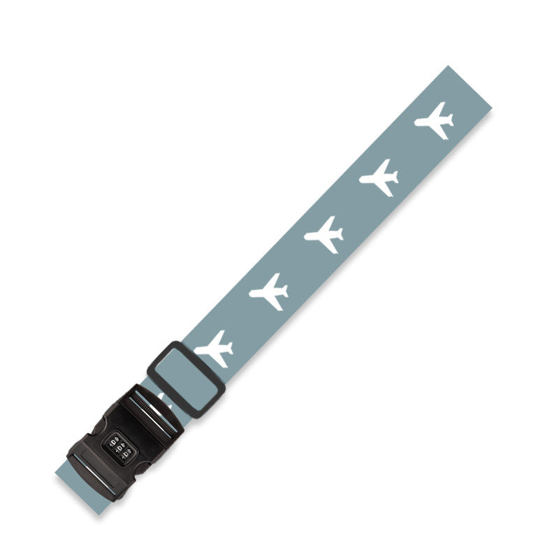 Polyester Luggage Strap With Clasp and Print