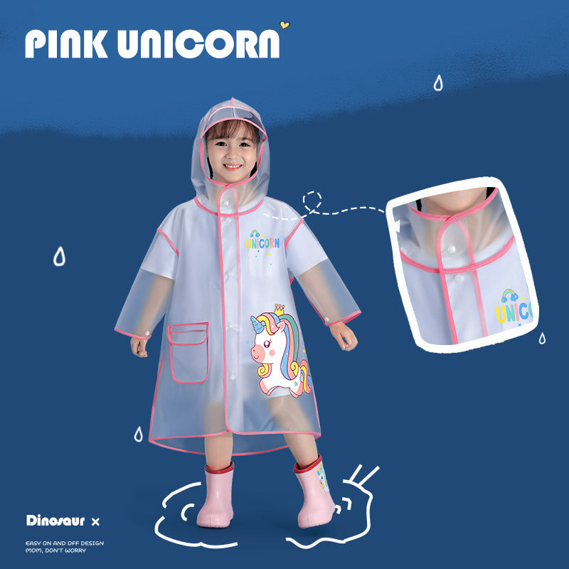 Beimei F038 Kids EVA Raincoat for Boys Students Fun Print