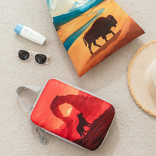 Printed travel pouch compression 5pcs set Travel Storage Bag