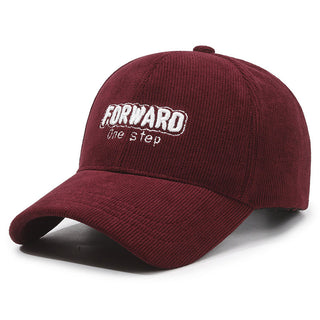 New corduroy letter embroidery baseball caps