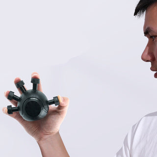 YJ-8819 Five-Finger Finger Strengthener Grip Ball Hand Exerciser Black