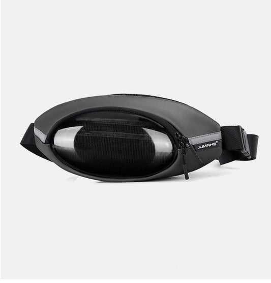Men’s Transparent Chest Crossbody Bag Sports Fitness Travel Waist Pack