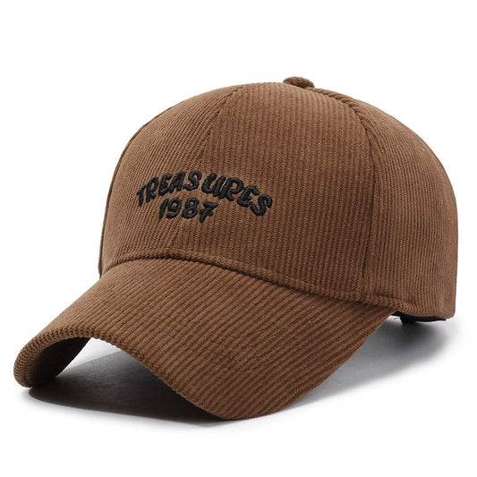New corduroy solid color baseball caps