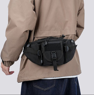 9638 Waterproof Wear-Resistant Nylon Sports Belt Bag Black