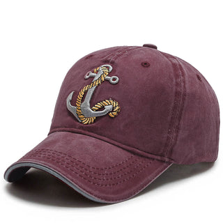 Embroidery sea rivet denim baseball outdoor summer cap