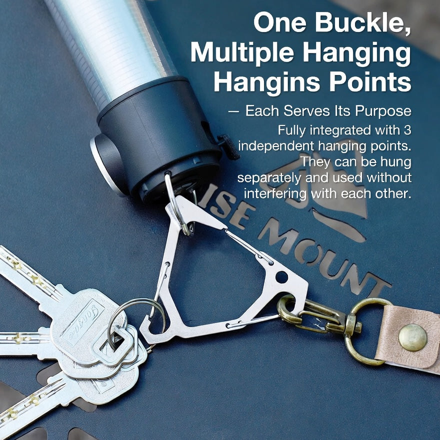 ISE MOUNT Stainless Steel Tactical Buckle Multifunction Triangle Hook Gear