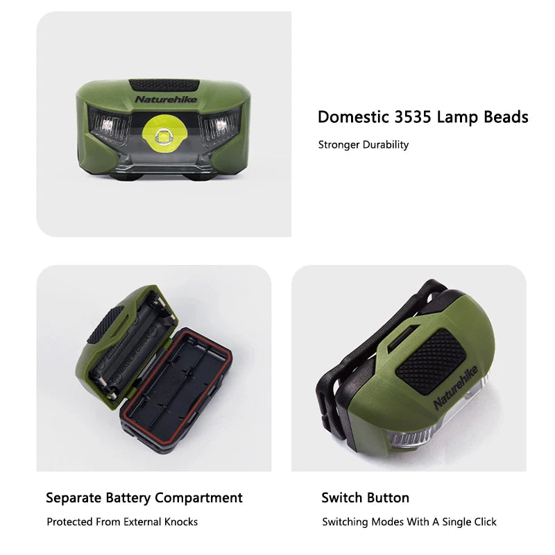 Naturehike Outdoor Headlamp Waterproof IP66