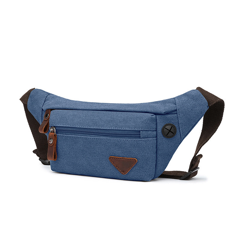 ZUOLUNDUO Trendy Retro Style Canvas Waist Shoulder Bag