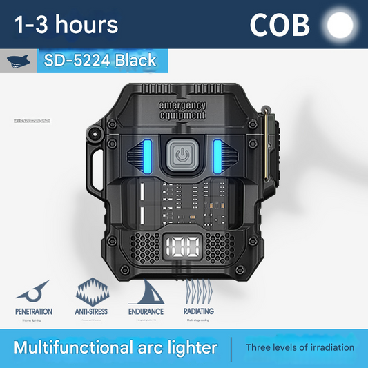 Multi-function keychain light, arc lighter, portable lighting with Lighter