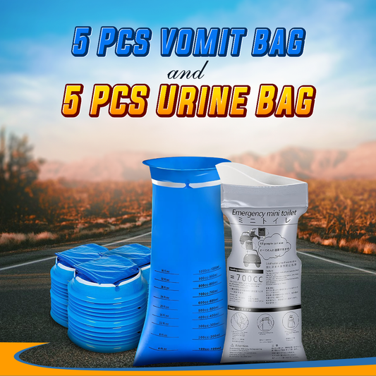 10 Pieces Set Emergency Vomit and Urine Disposable Bag Combo