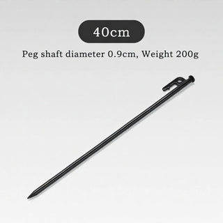 Heavy Duty Black Steel Tent Stakes Pegs Camping Shelter Anchor