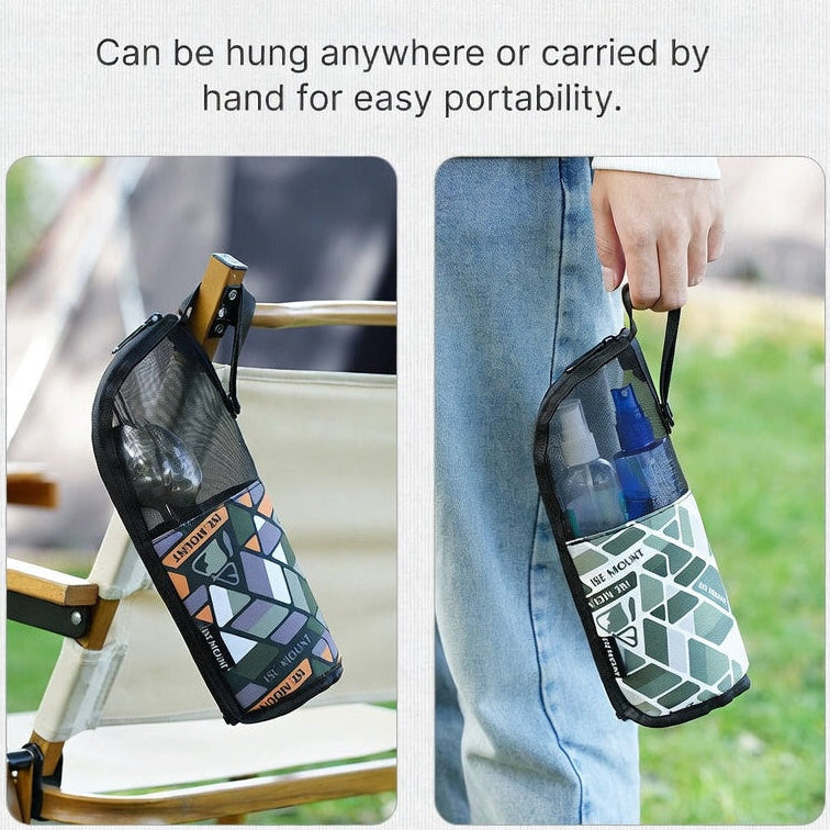 ISE MOUNT Portable Tableware Organizer Bag Handheld Drying Rack Camping