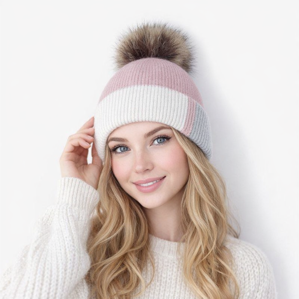 রঙ-ব্লক করা বোনা বহিরঙ্গন উষ্ণ ঘন এবং বহুমুখী বিনি