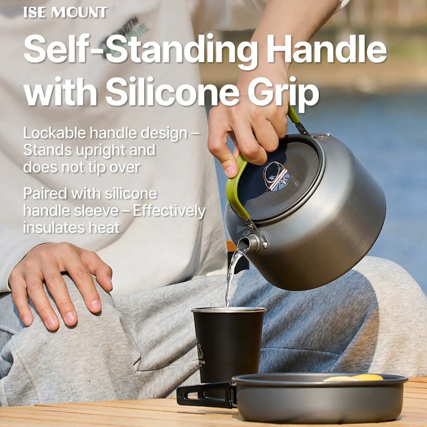 Lightweight Aluminum Camping Coffee Pot Teapot Kettle For Outdoor Adventure
