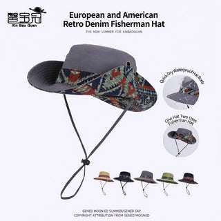 Wide Brim Waterproof Quick Dry Sun Hat for Outdoor Hiking