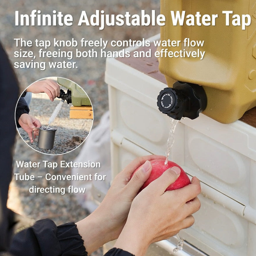 ISE MOUNT 12L Outdoor Water Bucket Faucet Double Handle Set