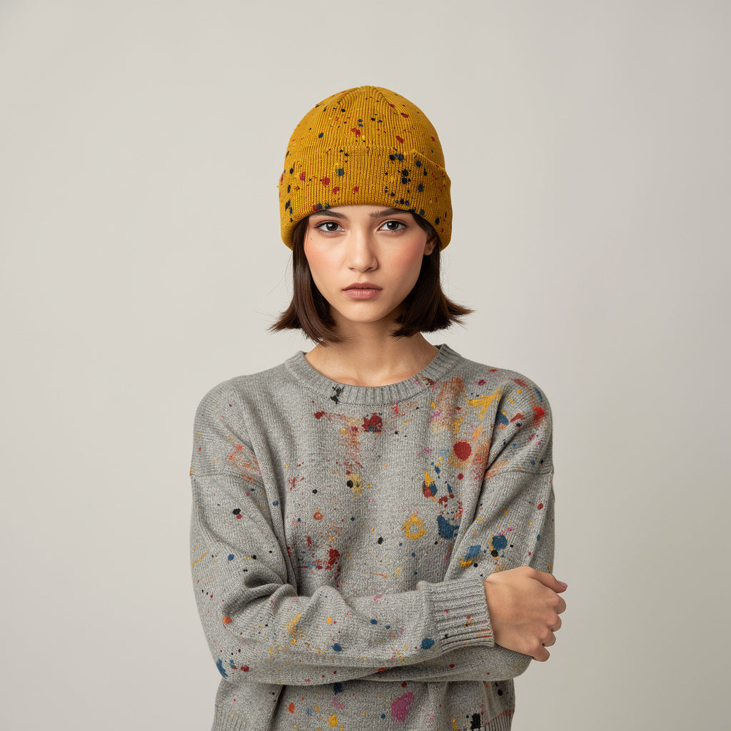 বোনা কোরিয়ান সংস্করণের ঘন উষ্ণ কান সুরক্ষা উলের টুপি