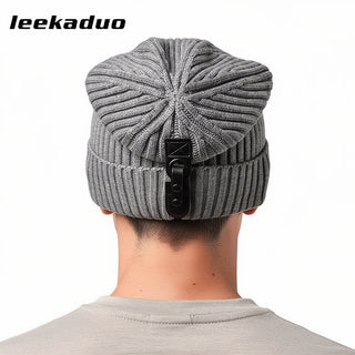Men's Yarn knit solid color warm beanie  hat