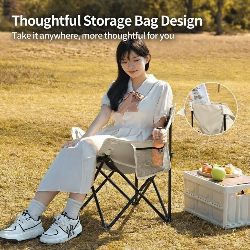 Ultra-light Portable Folding Moon Chair for Camping and Fishing