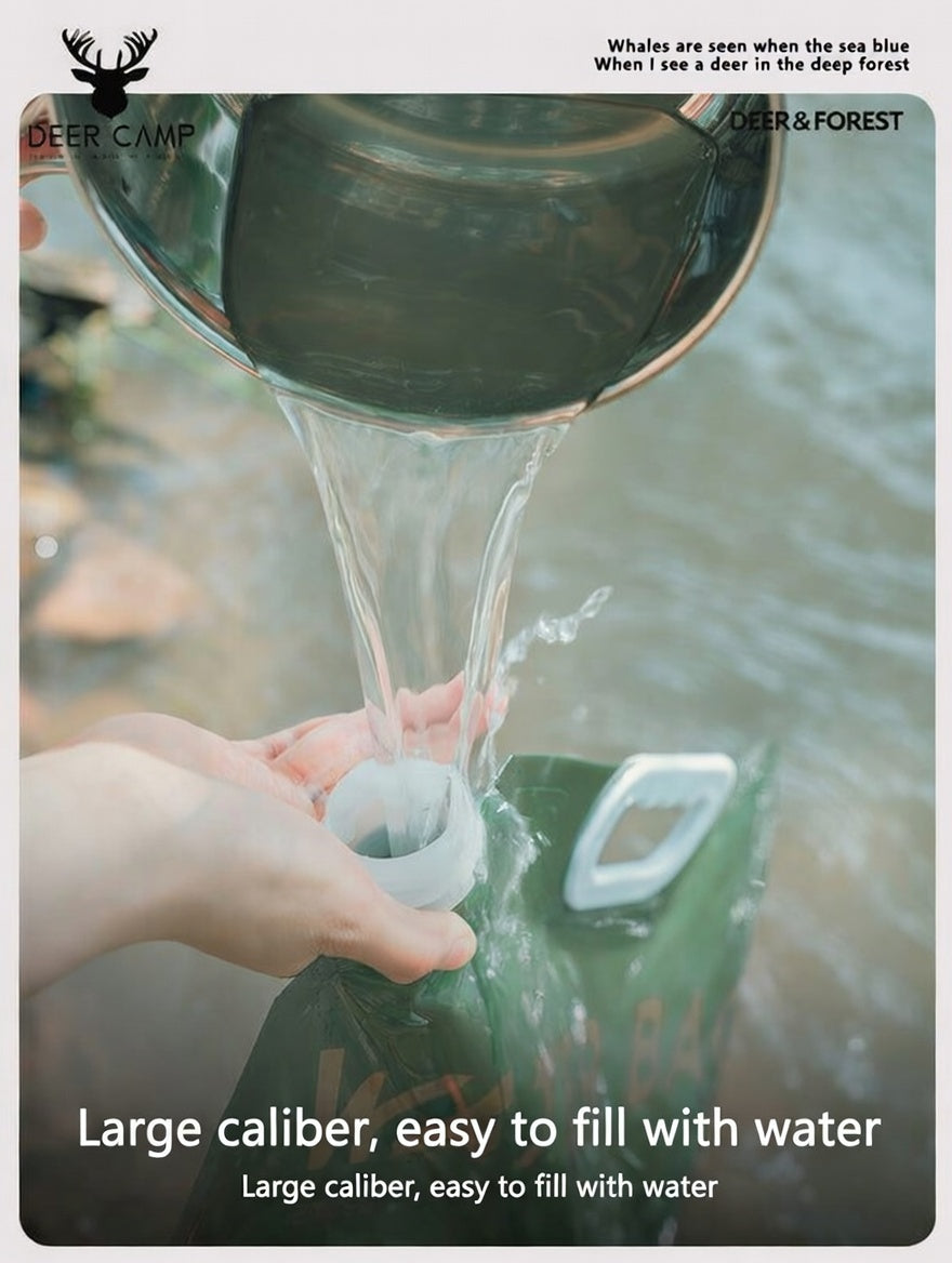 Portable Foldable Camping Water Bag with Tap for Outdoor Hydration