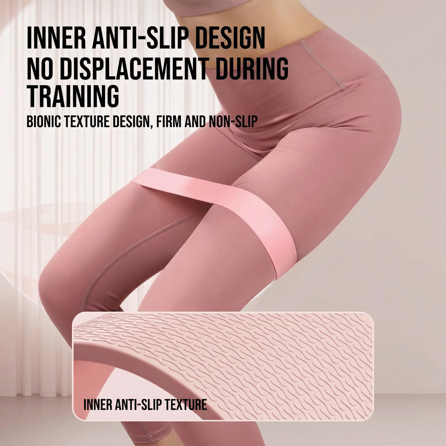Non-Slip Silicone Hip Resistance Band for Targeted Glute Strength Training
