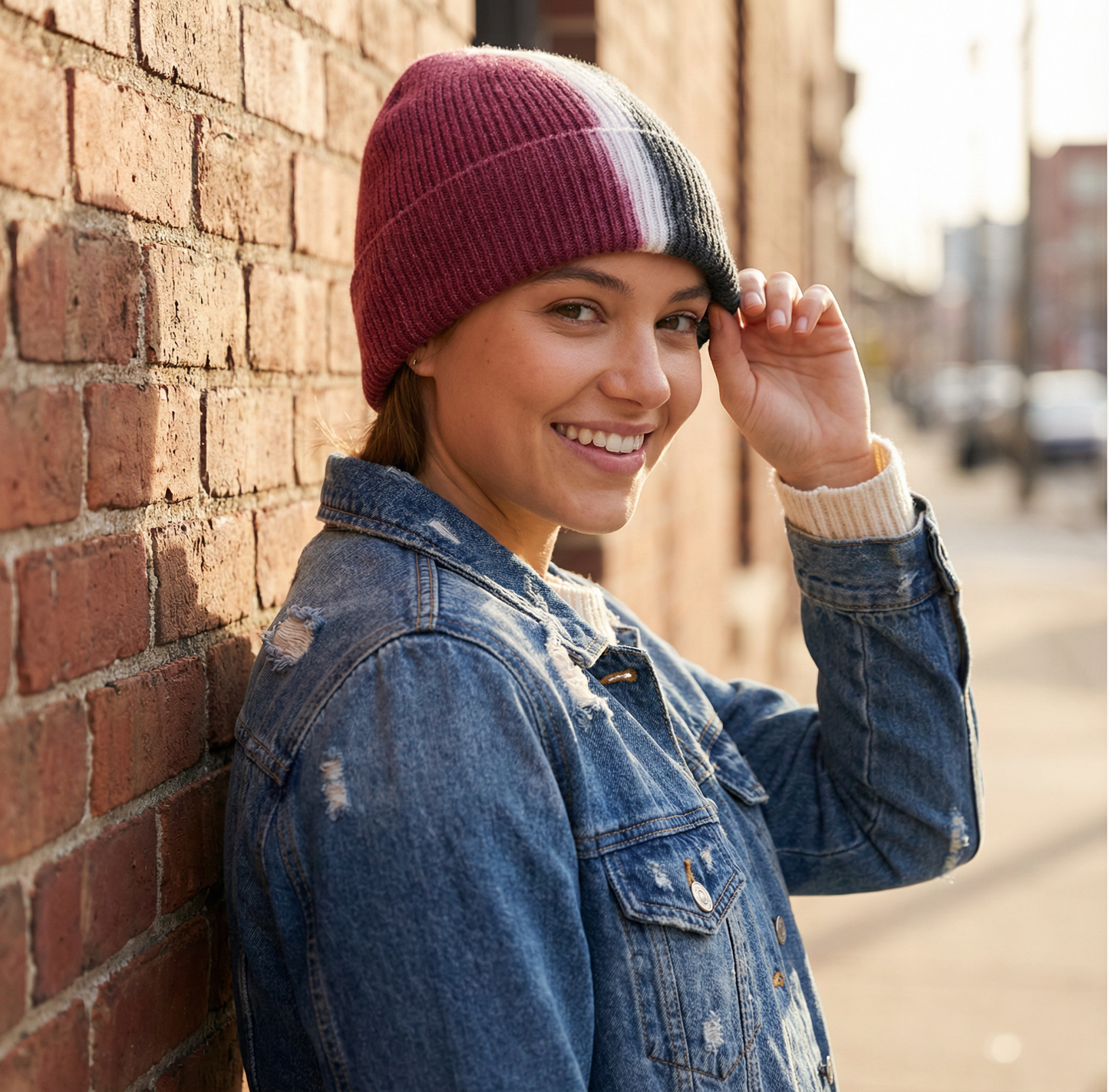 নতুন রঙ-ব্লক ডাইং বোনা বিনি