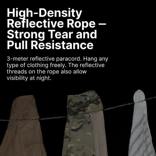 ISE MOUNT 3 Meter Retroreflective Windproof Drying Rope Storage Kit