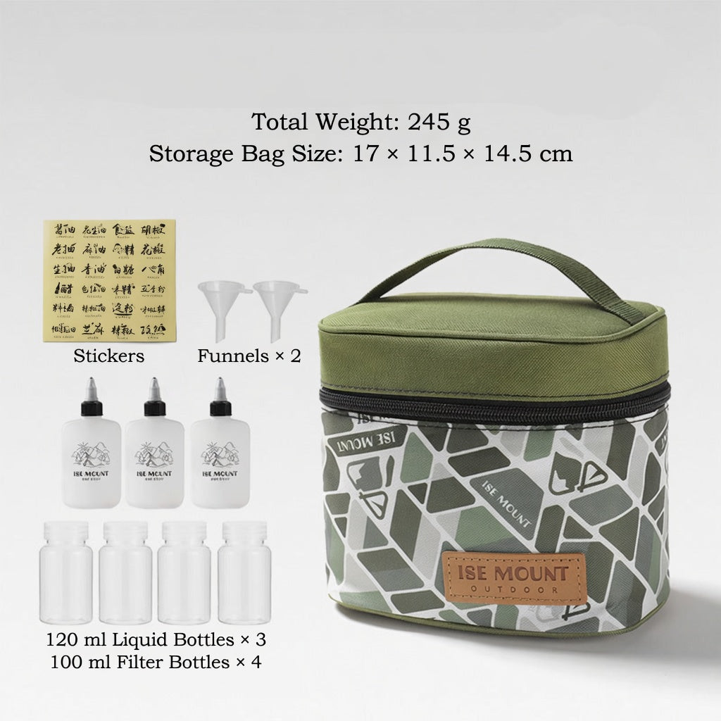 Compact Travel Organizer Bag Set Seven Piece Storage Handheld Cosmetic
