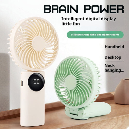 Intelligent 5-speed digital display mini fan