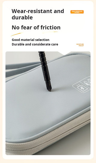 Travel mini data cable, power bank & earphone storage bag