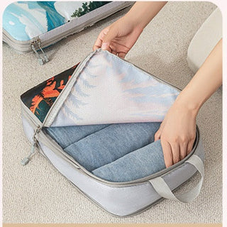 Printed travel pouch compression 5pcs set Travel Storage Bag