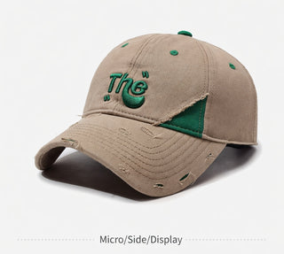 Letter embroidery large brim outdoor baseball cap