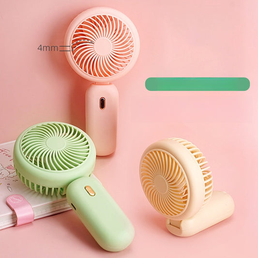 Folding USB rechargeable portable handheld three-speed adjustable mini fan