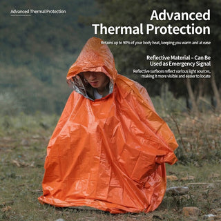 Daemon Emergency Raincoat Retroreflective Windproof Hiking Survival Multiple Colors