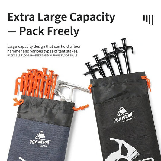 ISE MOUNT Camping Hammer Stake Storage Bag Oxford Cloth Pouch
