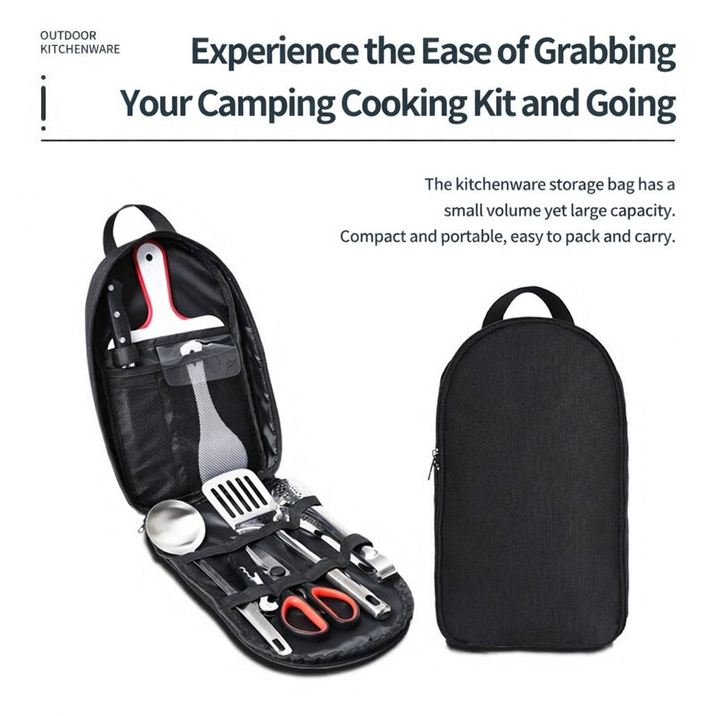 ISE MOUNT Travel Tableware Organizer Bag For Camping Picnic Storage