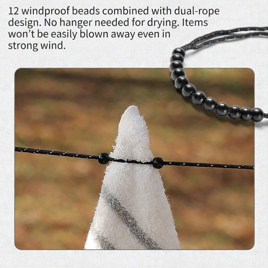 ISE MOUNT 3 Meter Retroreflective Windproof Drying Rope Storage Kit