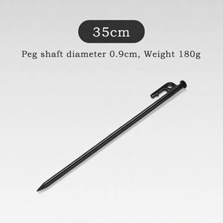 Heavy Duty Black Steel Tent Stakes Pegs Camping Shelter Anchor