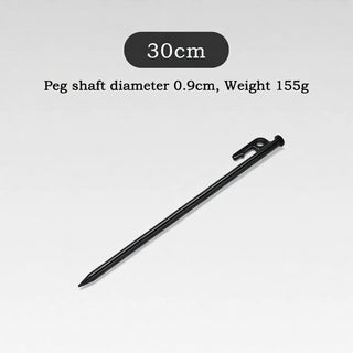 Heavy Duty Black Steel Tent Stakes Pegs Camping Shelter Anchor