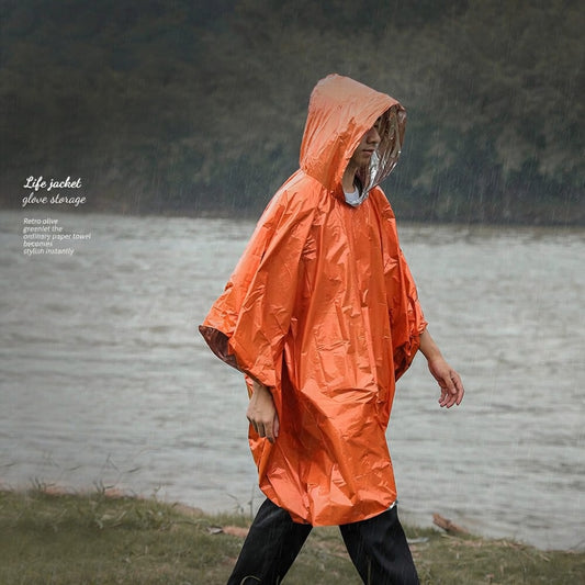 Daemon Emergency Raincoat Retroreflective Windproof Hiking Survival Multiple Colors