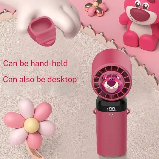 Disney Strawberry Bear Outdoor Portable Handheld Small Fan