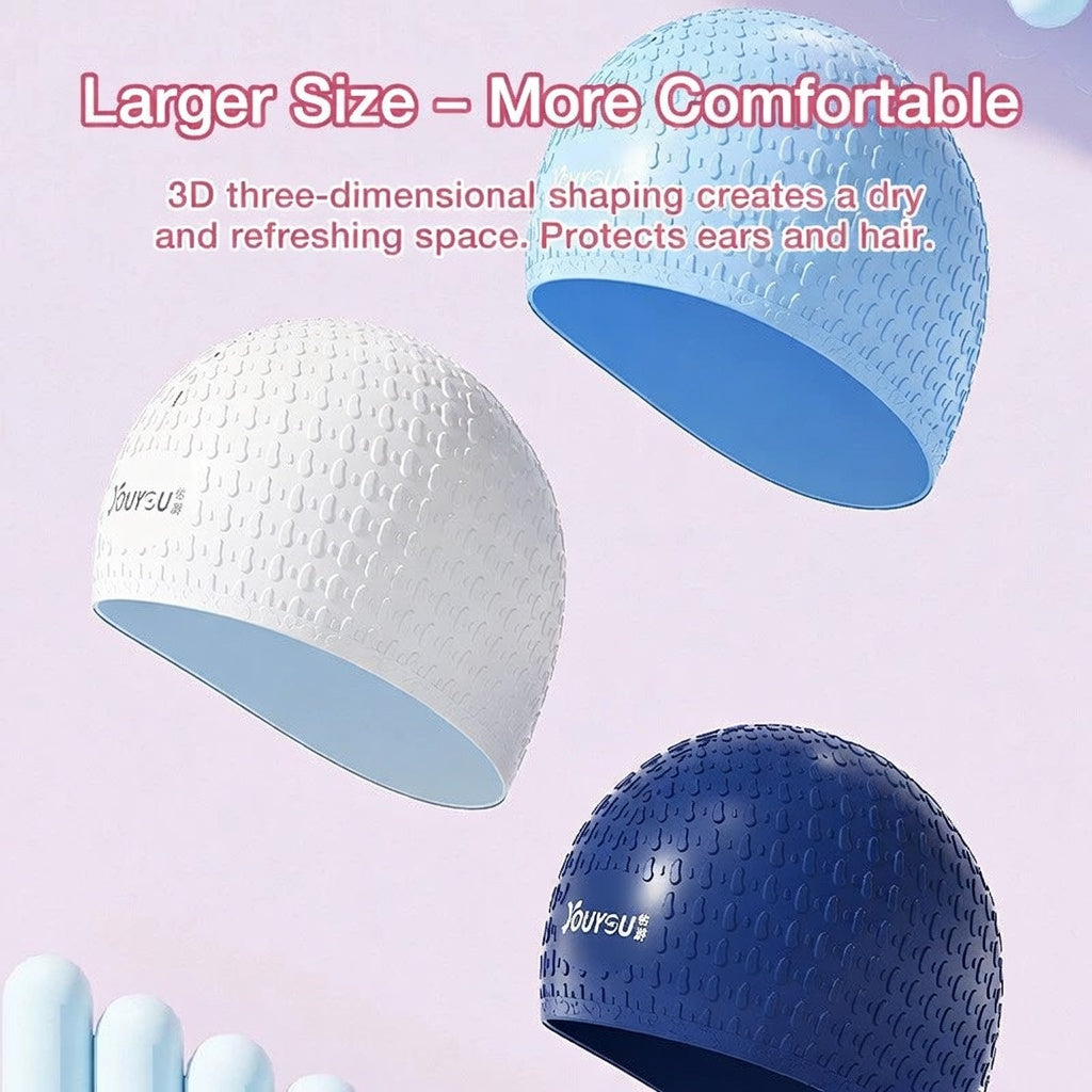 Professional Silicone Swim Cap Women Long Hair Waterproof Comfortable Design