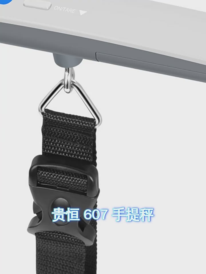 Mini Portable Luggage Scale 50kg Backlit Display Webbing Buckle Grey Blue