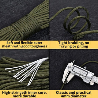 550 Military Paracord 9 Core Rope 31 Meter Tactical Cord