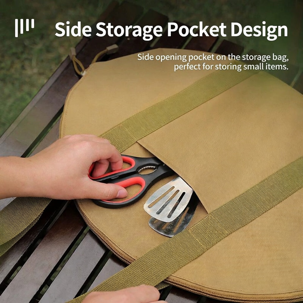Outdoor Cast Iron Cooker Storage Bag Portable Picnic Pan Protector