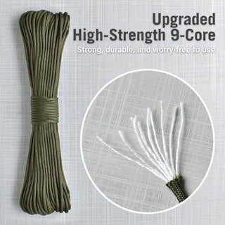 550 Military Paracord 9 Core Rope 31 Meter Tactical Cord