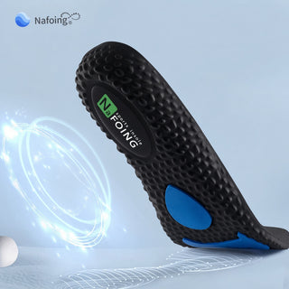 Shock-Absorbing Breathable Sports Insoles White