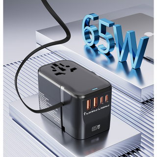 Multifunctional 65W Fast Charging Travel Universal Plug Converter