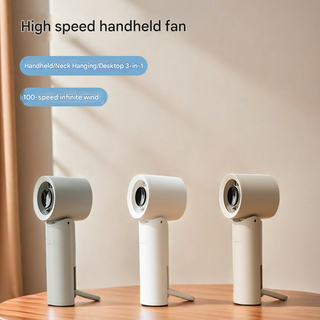 High-speed handheld Outdoor portable 100-speed adjustable halter neck turbo small fan