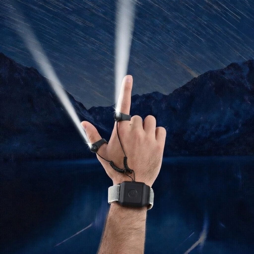 Rechargeable LED Finger Ring Flashlight for Night Fishing and Repairs